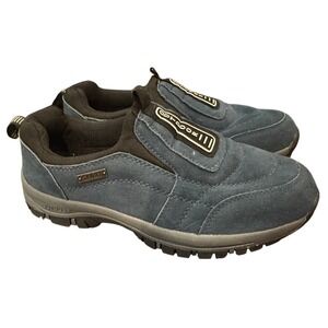 Outdoor Sport Blue Suede Slip On Hiking Trail Shoes Mens 41 Euro Low Top Rugged